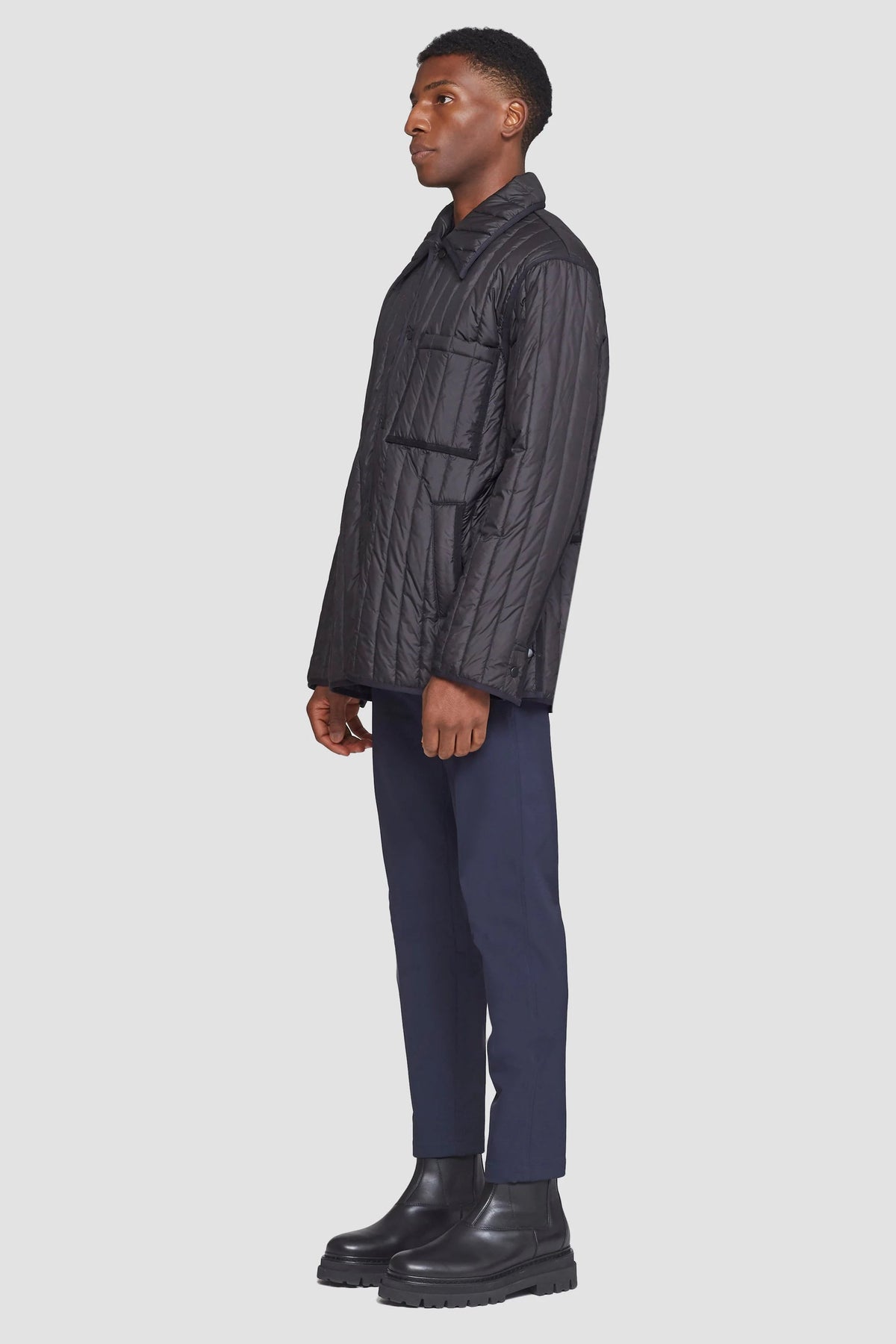 Quilted Liner Jacket Black