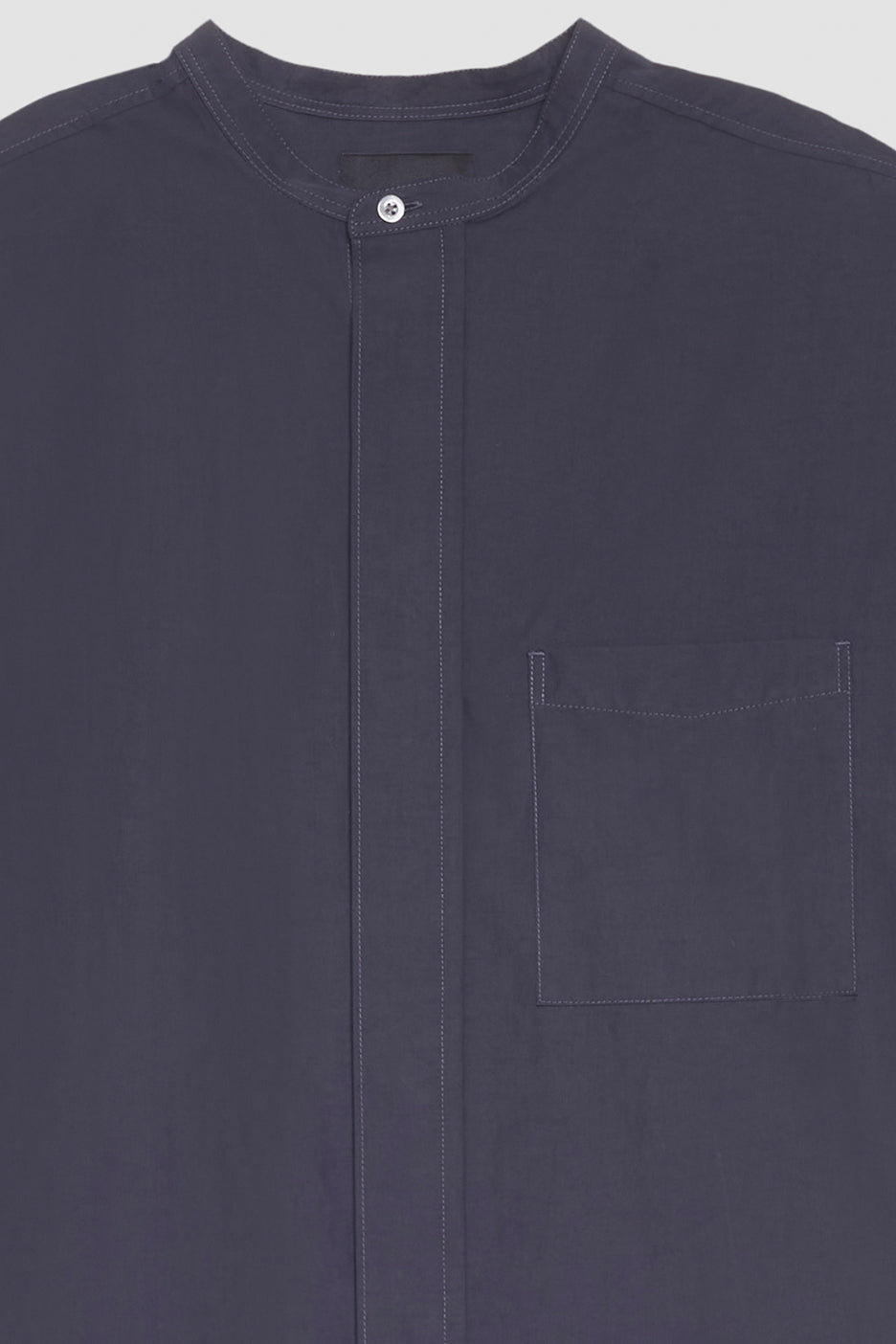 Band-Collar Shirt Faded Black