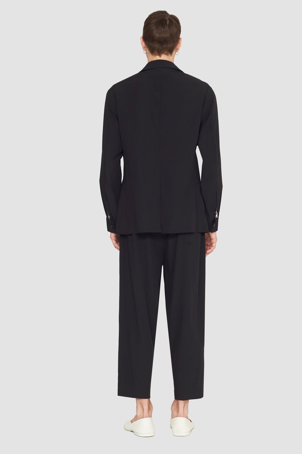 Wool Blend Coach Jacket Black