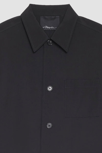 Wool Blend Coach Jacket Black