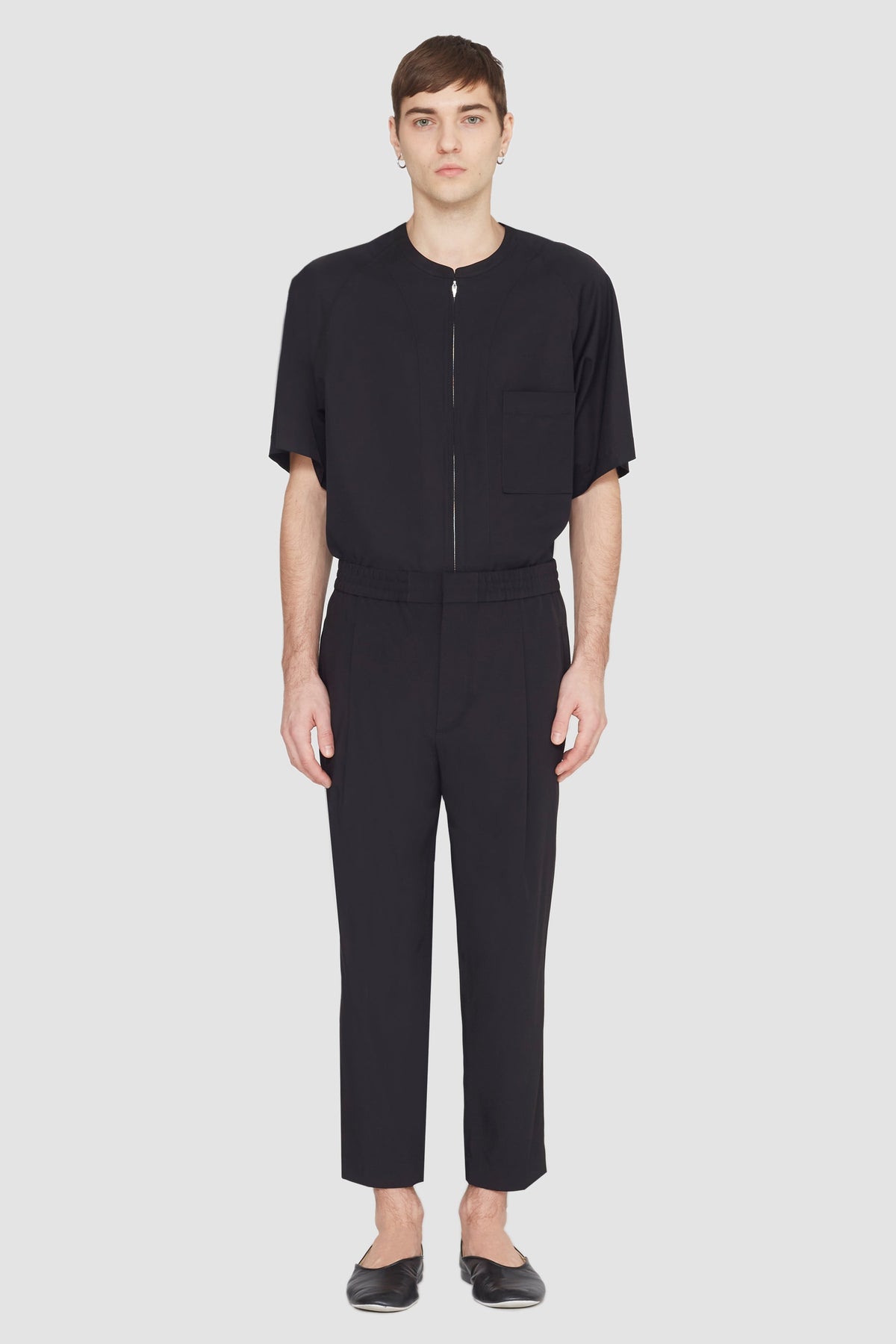 Drawstring Tapered Trouser Black