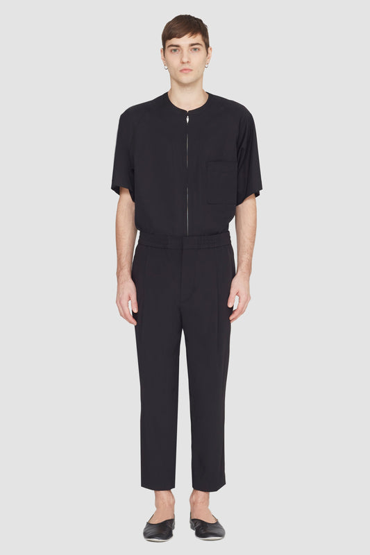 Drawstring Tapered Trouser Black