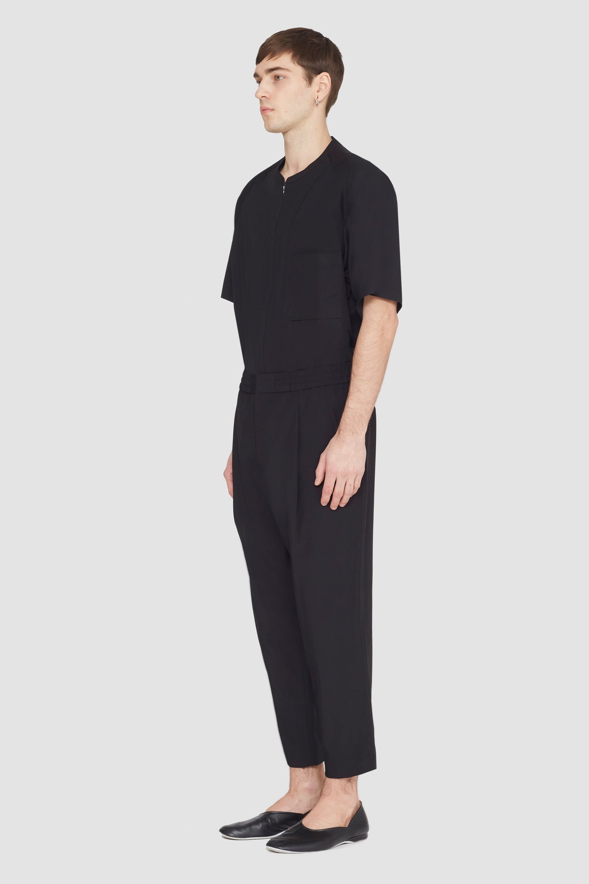 Drawstring Tapered Trouser Black