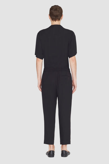Drawstring Tapered Trouser Black