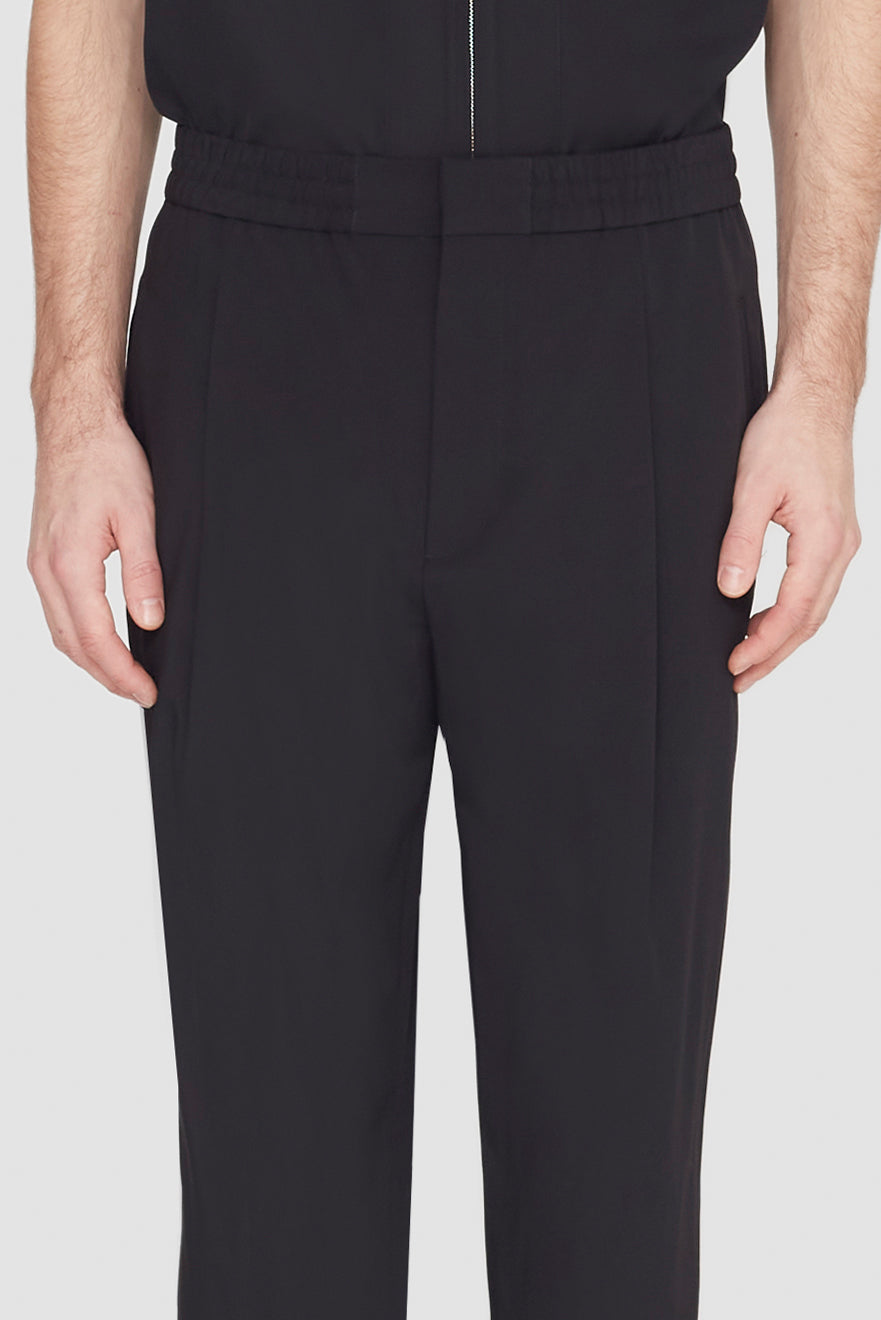 Drawstring Tapered Trouser Black