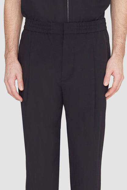 Drawstring Tapered Trouser Black