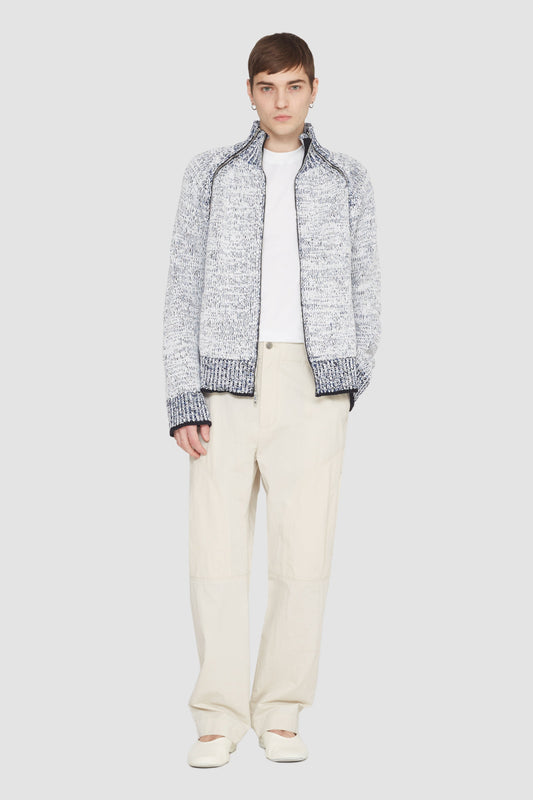 Long Sleeve Marled Pullover Antwht Multi