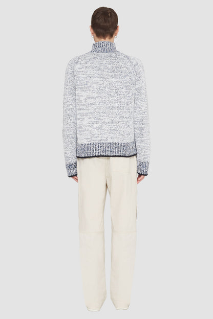 Long Sleeve Marled Pullover Antwht Multi