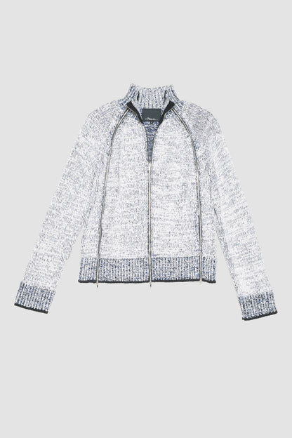 Long Sleeve Marled Pullover Antwht Multi