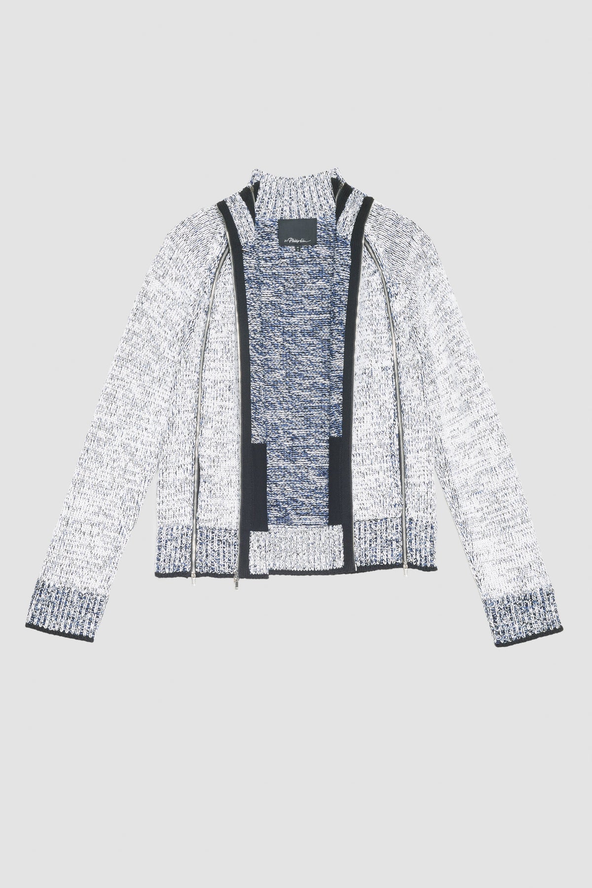 Long Sleeve Marled Pullover Antwht Multi