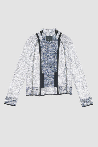 Long Sleeve Marled Pullover Antwht Multi