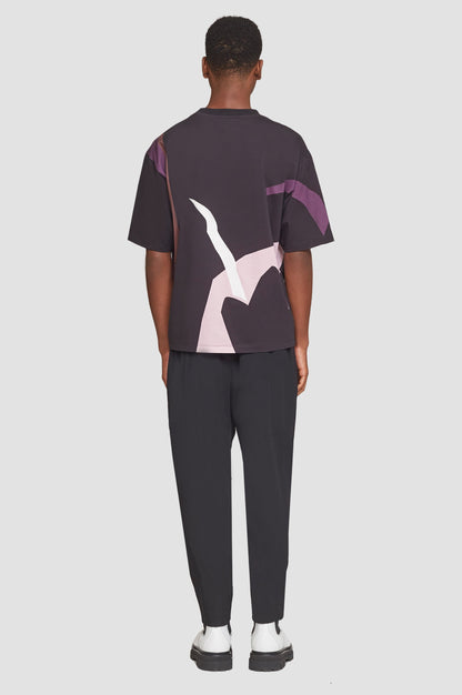 Printed T-Shirt Blk Multi