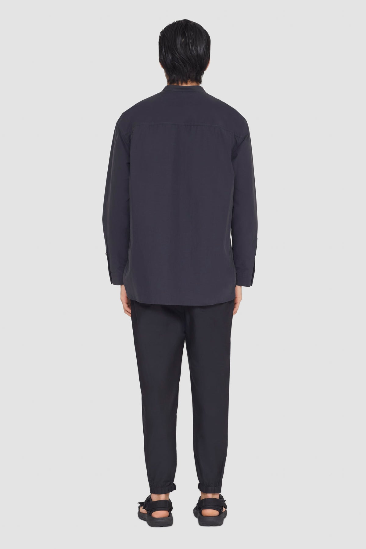 Band-Collar Shirt White