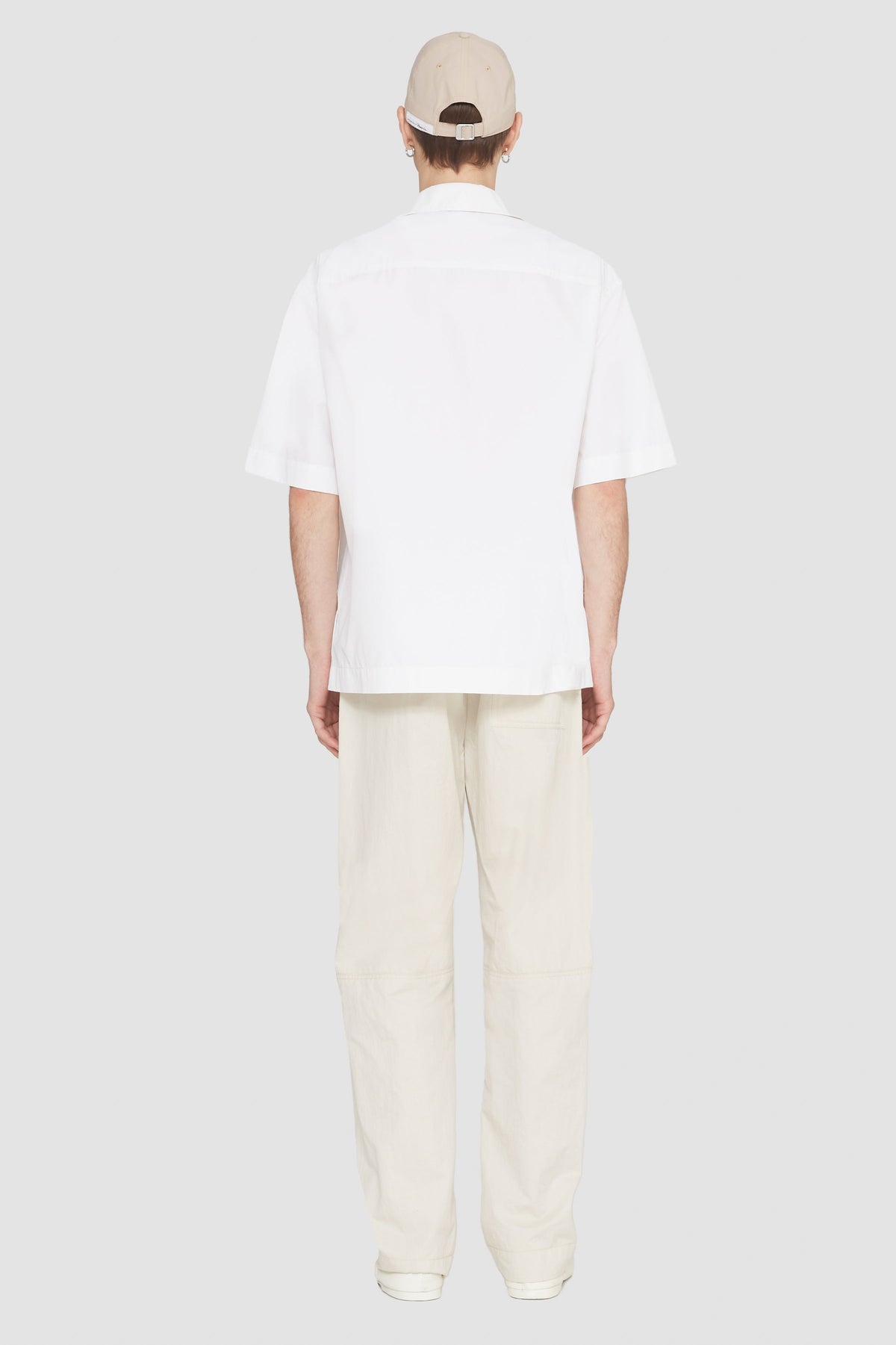 Half-Zip Polo Shirt White