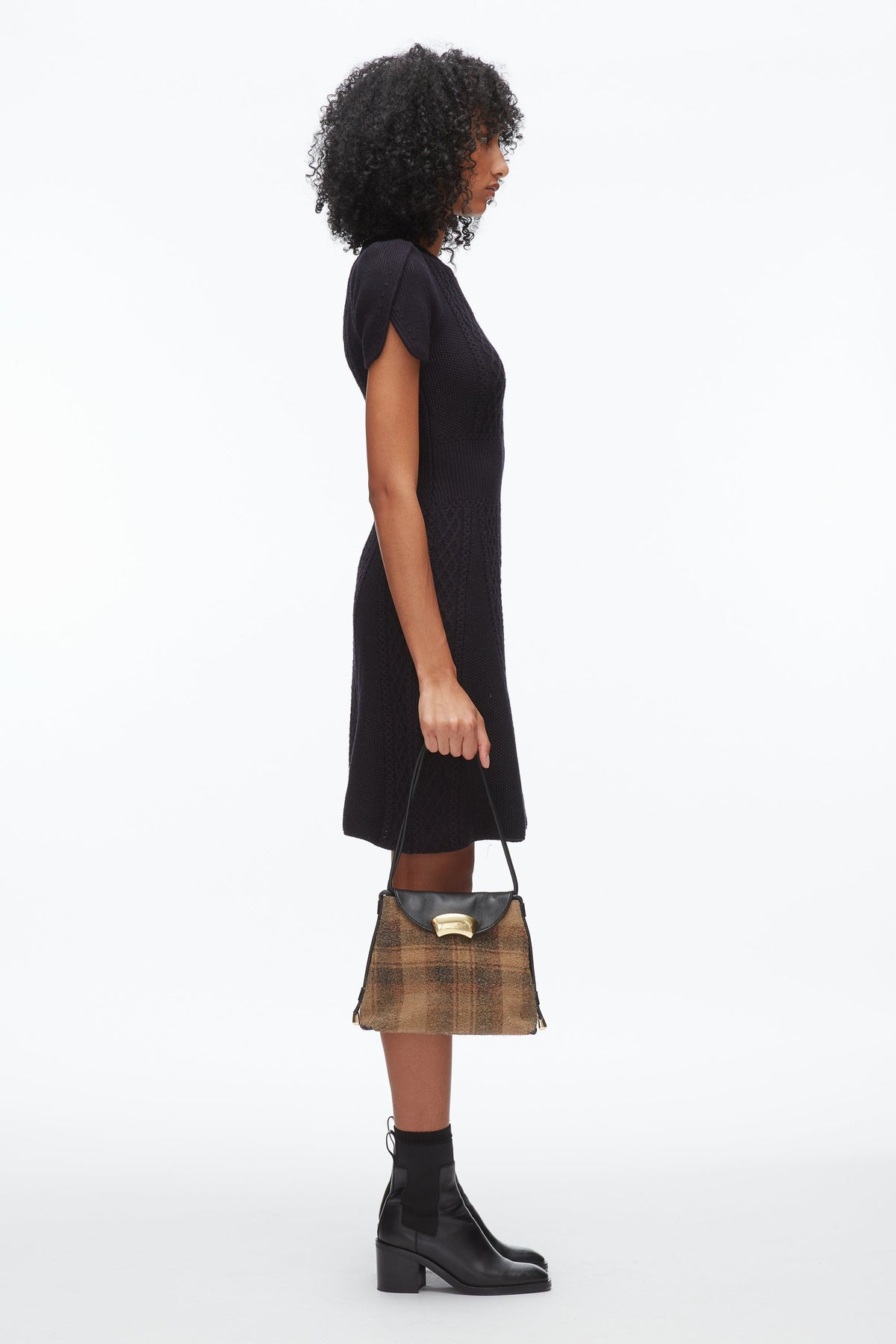 ID Petite Soft Shoulder Bag Brown Multi
