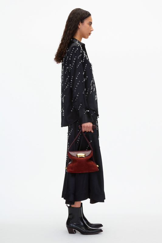 Aubergine ID Petite Soft Shoulder Bag | Modern Phillip Lim Bags Aubergine-Brick