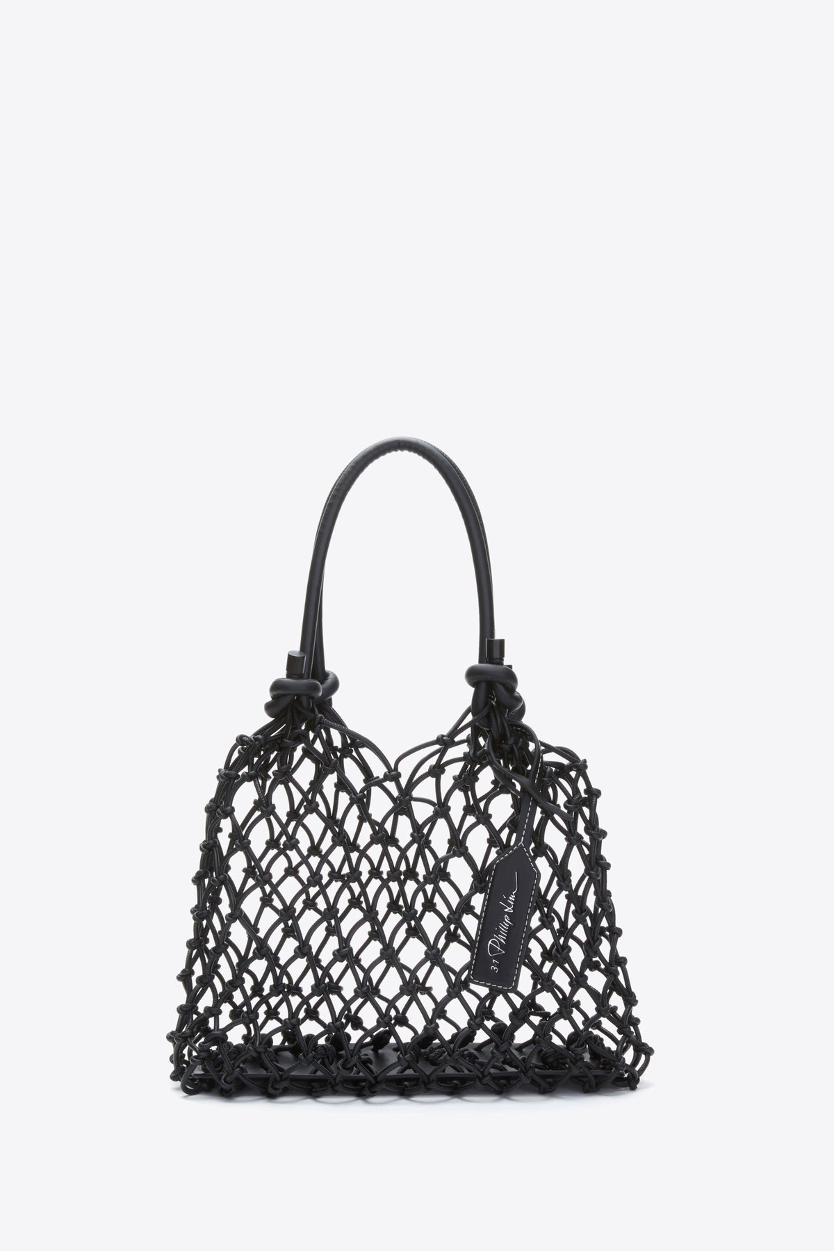 Faux Fur Macrame Mini Sac Black