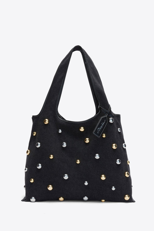 Dome Embellishment Market Tote Black