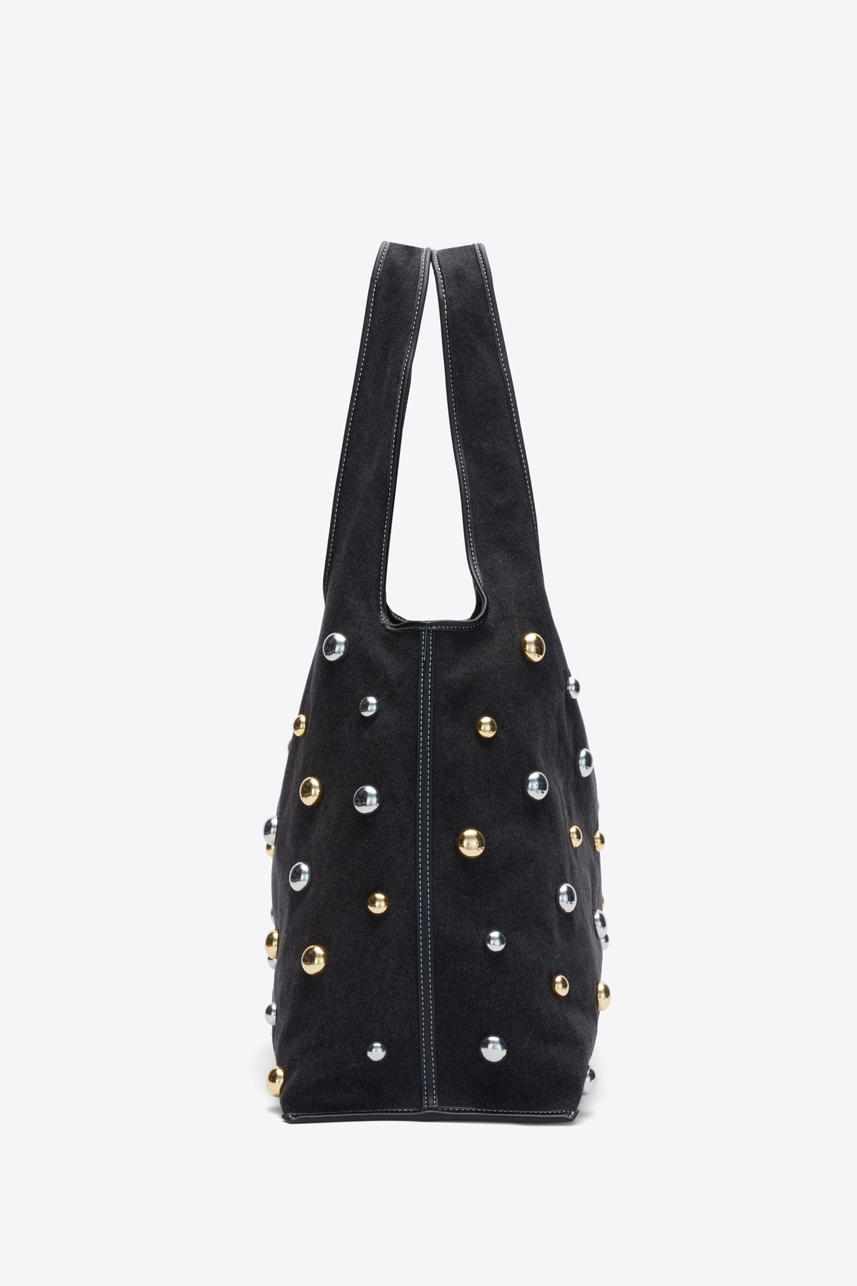 Dome Embellishment Market Tote Black