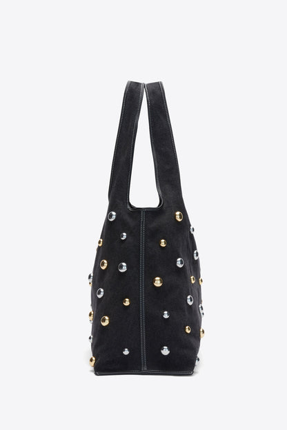 Dome Embellishment Market Tote Black