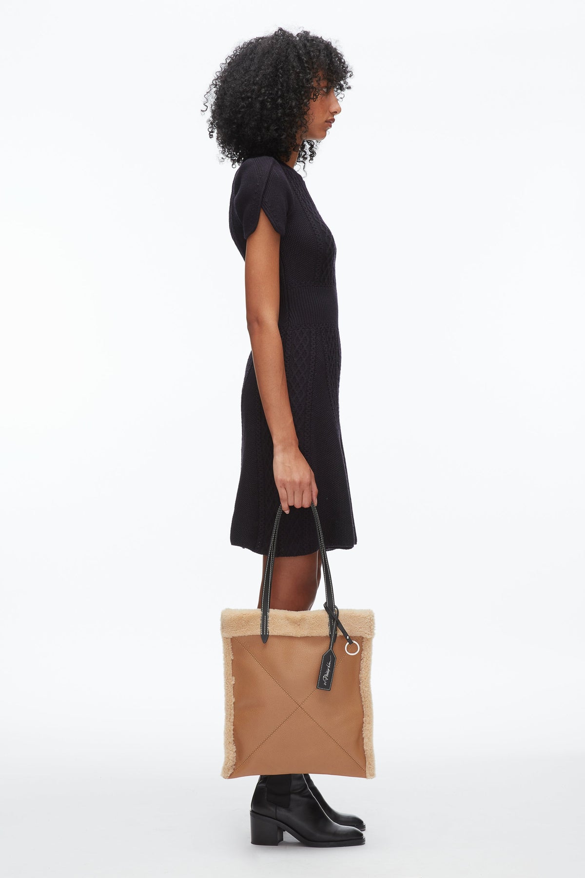 Slim Tote Ivory-Camel