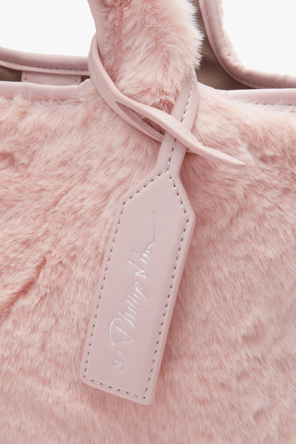 Faux Fur Mini Market Tote Blush