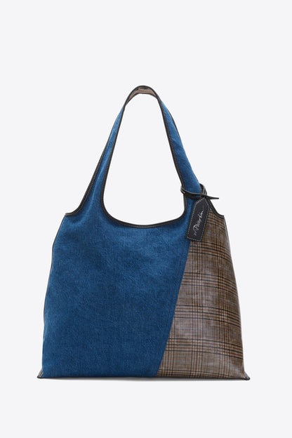 Patchwork Denim Market Tote Indigo Multi