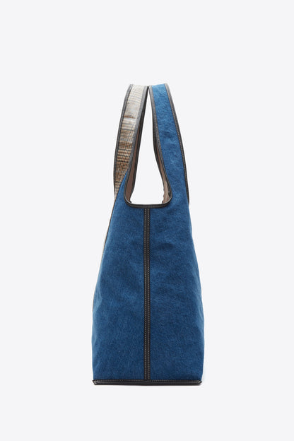 Patchwork Denim Market Tote Indigo Multi