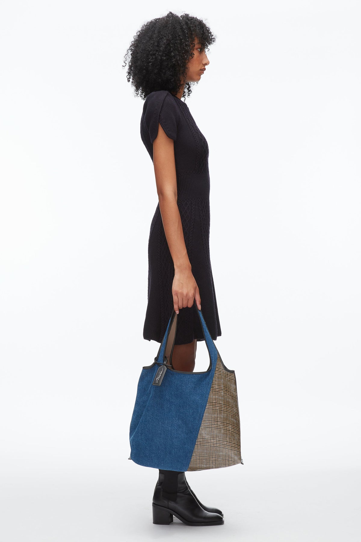Patchwork Denim Market Tote Indigo Multi