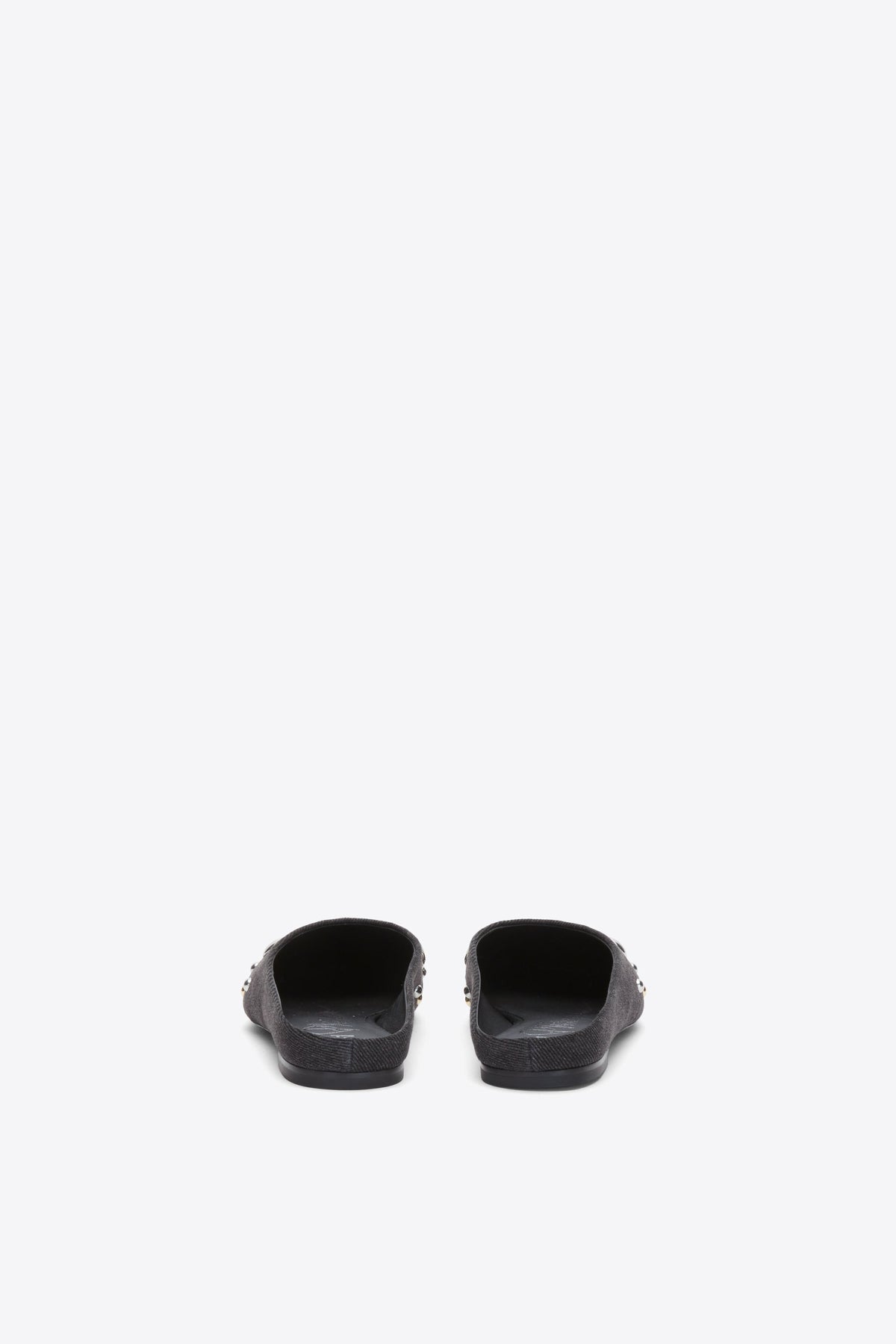 ID Mule Flat with Dome Embellishment Black