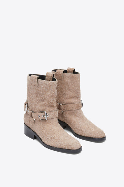 Alexa Moto Boot Taupe