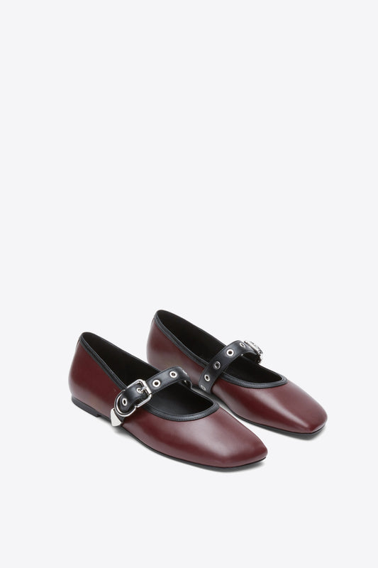 ID Mary Jane Flat Ox Blood