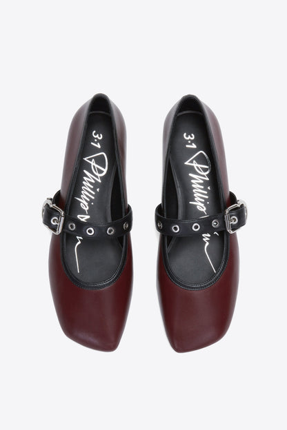 ID Mary Jane Flat Ox Blood