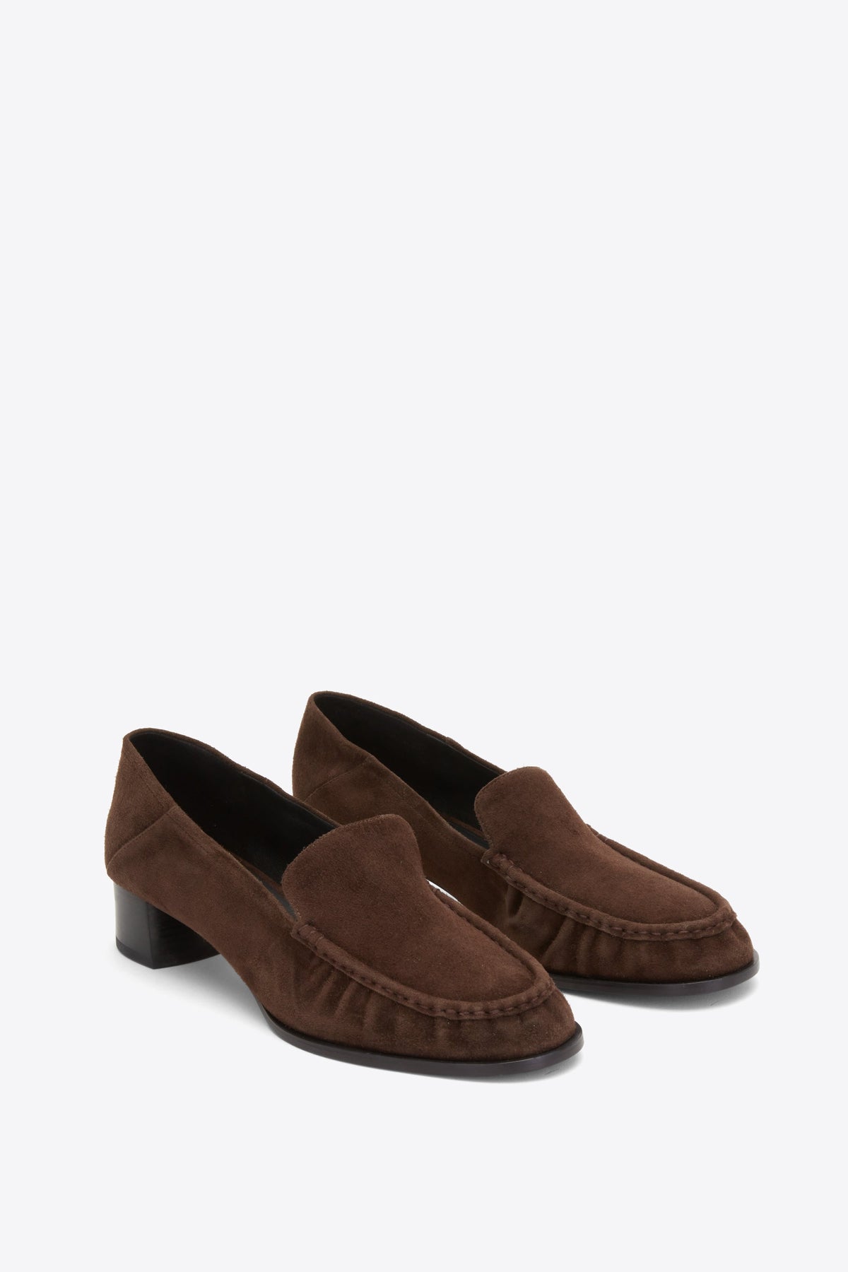 Nadia Heeled Loafer Chocolate