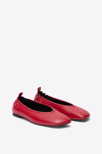 ID Stretch Back Ballet Flat Lipstick Red