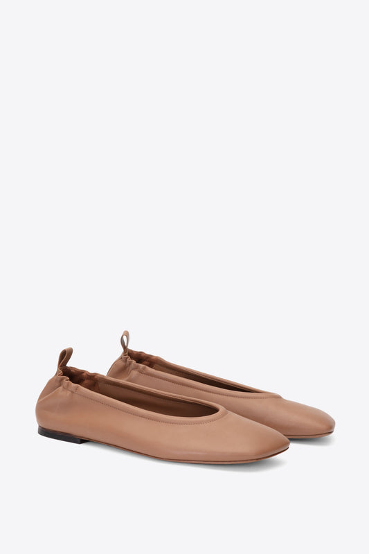 ID Stretch Back Ballerina Flat Camel