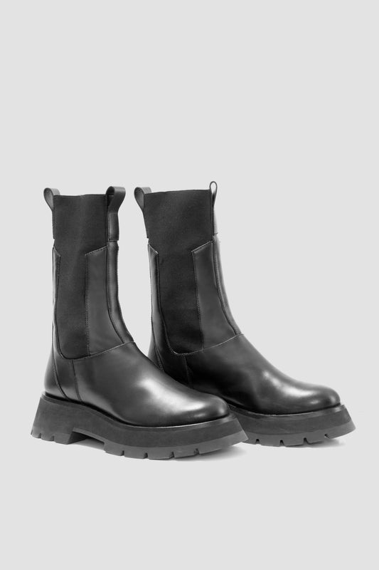 Kate Lug Sole Combat Boots Black